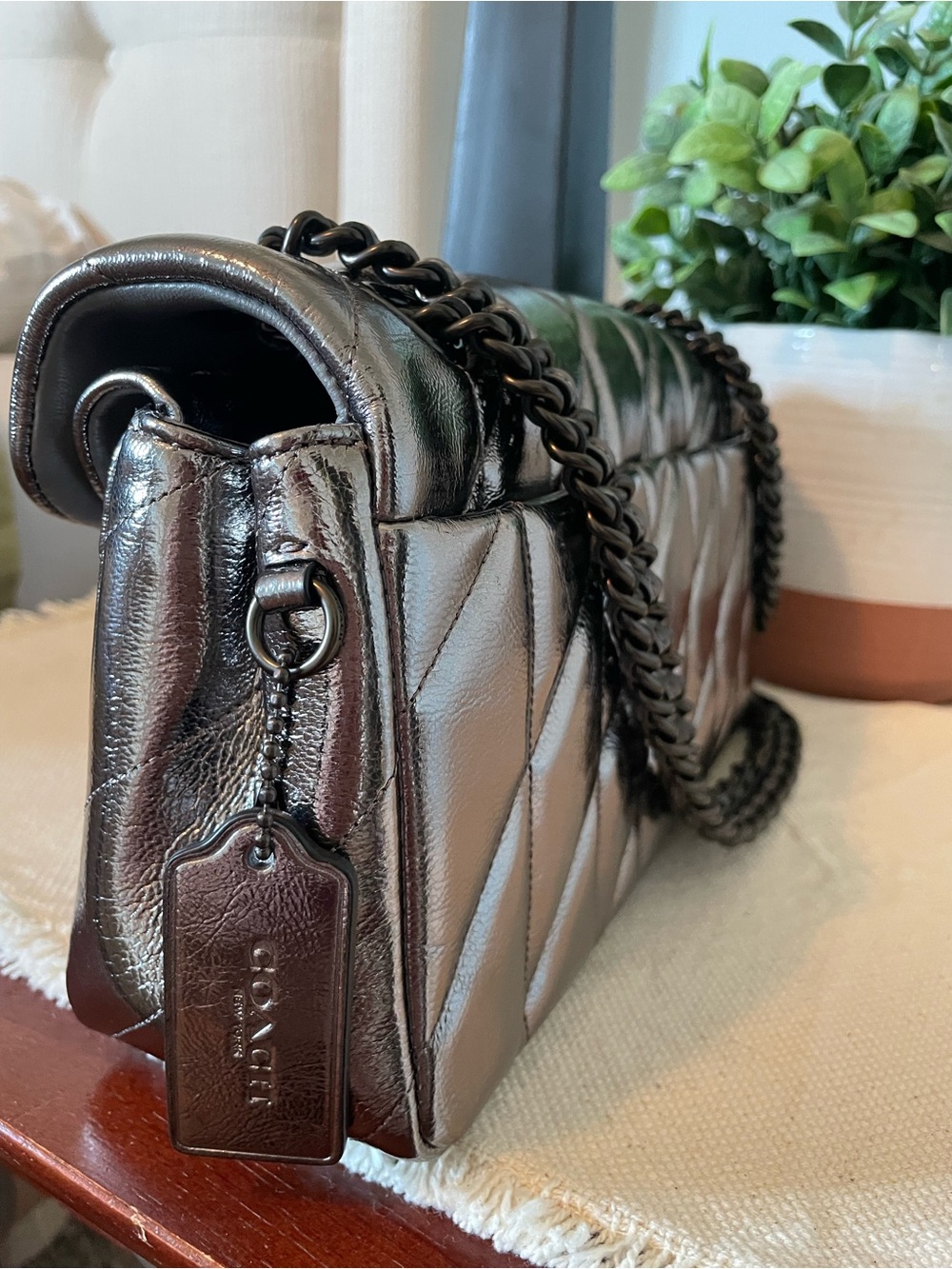 Coach quilted Tabby 26 anthracite metallic - Picture 4 of 13